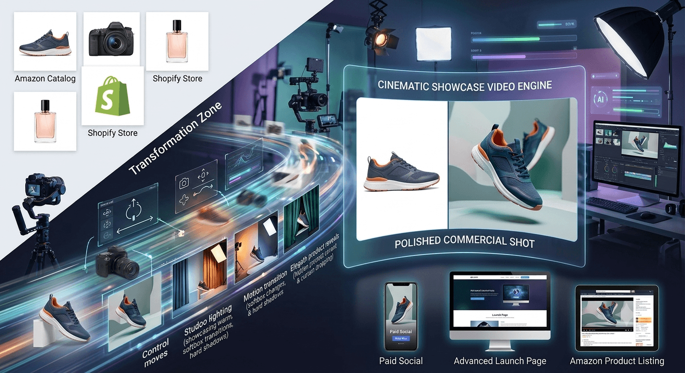 AI generated product showcase video for e-commerce and online stores